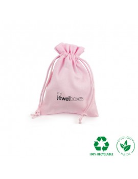 Bolsa algodón para joyas joyeria y bisuteria personalizada con cordón