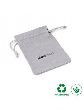 Bolsa algodón para joyas joyeria y bisuteria personalizada con cordón