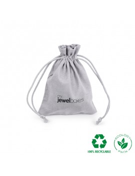 Bolsa algodón para joyas joyeria y bisuteria personalizada con cordón