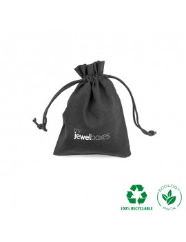 Bolsa algodón para joyas joyeria y bisuteria personalizada con cordón