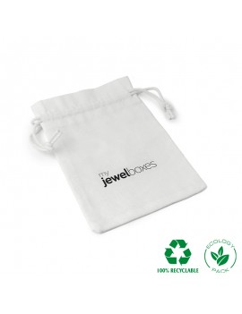 Bolsa algodón para joyas joyeria y bisuteria personalizada con cordón