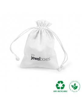 Bolsa algodón para joyas joyeria y bisuteria personalizada con cordón