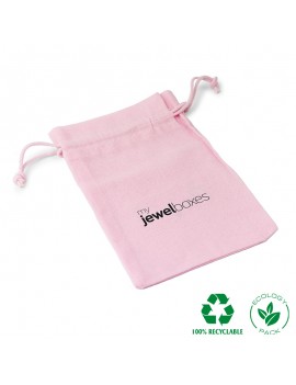 Bolsa algodón para joyas joyeria y bisuteria personalizada con cordón