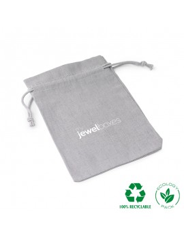 Bolsa algodón para joyas joyeria y bisuteria personalizada con cordón