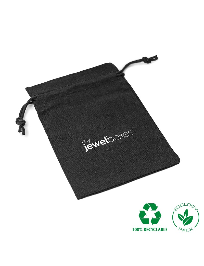 Bolsa algodón para joyas joyeria y bisuteria personalizada con cordón