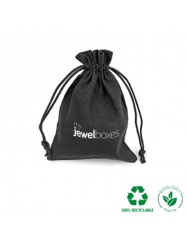 Bolsa algodón para joyas joyeria y bisuteria personalizada con cordón