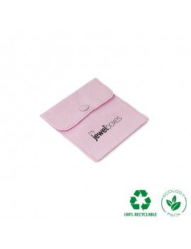 Bolsa algodón para joyas joyeria y bisuteria personalizada con cierre de corchete