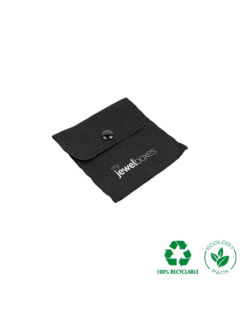 Bolsa algodón para joyas joyeria y bisuteria personalizada con cierre de corchete