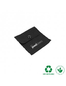 Bolsa algodón para joyas joyeria y bisuteria personalizada con cierre de corchete