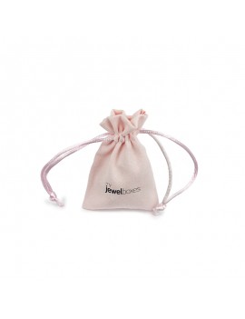 Bolsa suede para joyas joyeria y bisuteria personalizada con cordón