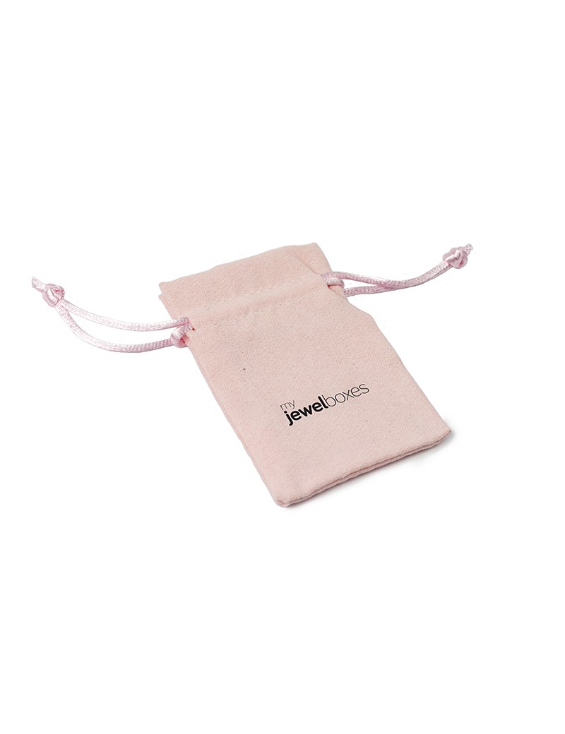 Bolsa suede para joyas joyeria y bisuteria personalizada con cordón