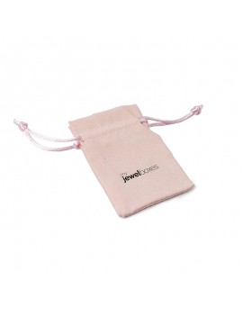 Bolsa suede para joyas joyeria y bisuteria personalizada con cordón