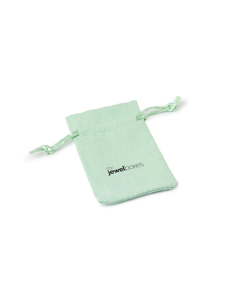 Bolsa suede para joyas joyeria y bisuteria personalizada con cordón