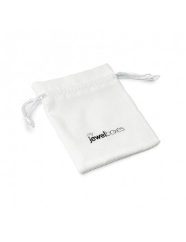 Bolsa suede para joyas joyeria y bisuteria personalizada con cordón