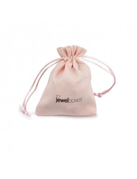 Bolsa suede para joyas joyeria y bisuteria personalizada con cordón