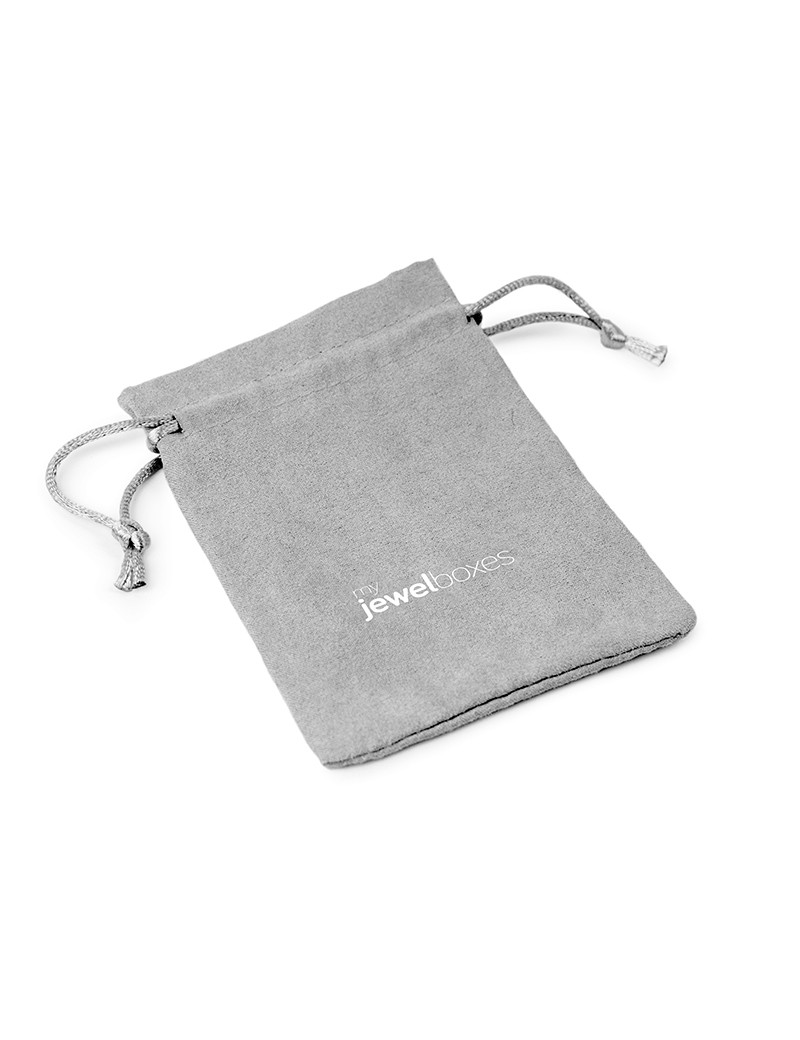 Bolsa suede para joyas joyeria y bisuteria personalizada con cordón