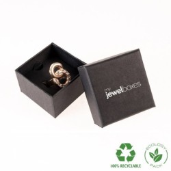 Scatola Gioielli Eco anelli 51x51x33 Nero | MyJewelBoxes