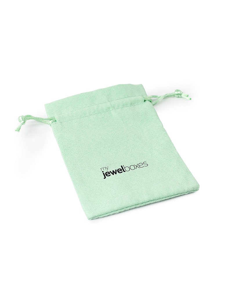 Bolsa suede para joyas joyeria y bisuteria personalizada con cordón