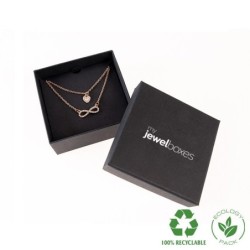 Eco Jewellery Box pendants 85x85x32 Black | MyJewelBoxes