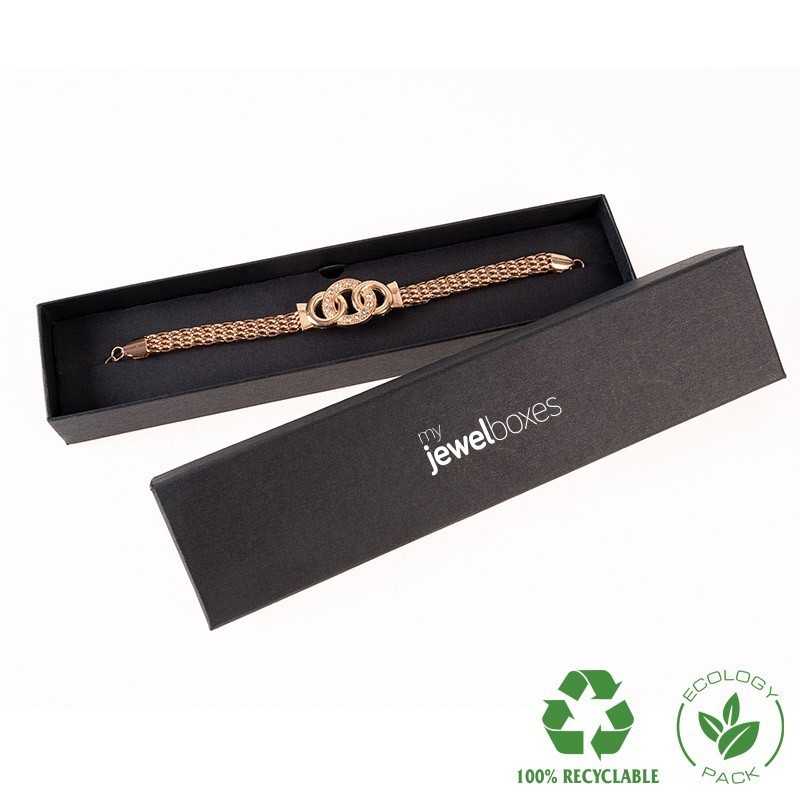 Öko-Schmuckschachtel Armbänder 233x53x25 Schwarz