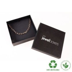 Eco Jewellery Box necklaces 120x120x32 Black | MyJewelBoxes