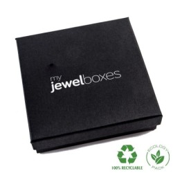 Eco Jewellery Box necklaces 120x120x32 Black | MyJewelBoxes