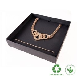 Eco Jewellery Box necklaces 167x167x32 Black | MyJewelBoxes