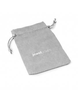 Bolsa suede para joyas joyeria y bisuteria personalizada con cordón