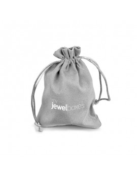 Bolsa suede para joyas joyeria y bisuteria personalizada con cordón