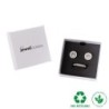 Caja ECOLOGICA joyeria PENDIENTES 65x65x25 mm. NEB3ECO