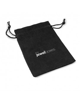 Bolsa suede para joyas joyeria y bisuteria personalizada con cordón