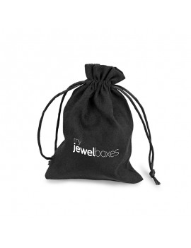 Bolsa suede para joyas joyeria y bisuteria personalizada con cordón