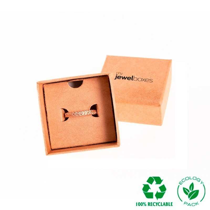 Eco Jewellery Box rings 51x51x33 Kraft | MyJewelBoxes