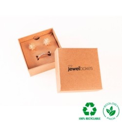 Caja ECOLOGICA joyeria PENDIENTES 65x65x25 mm. DAK3ECO