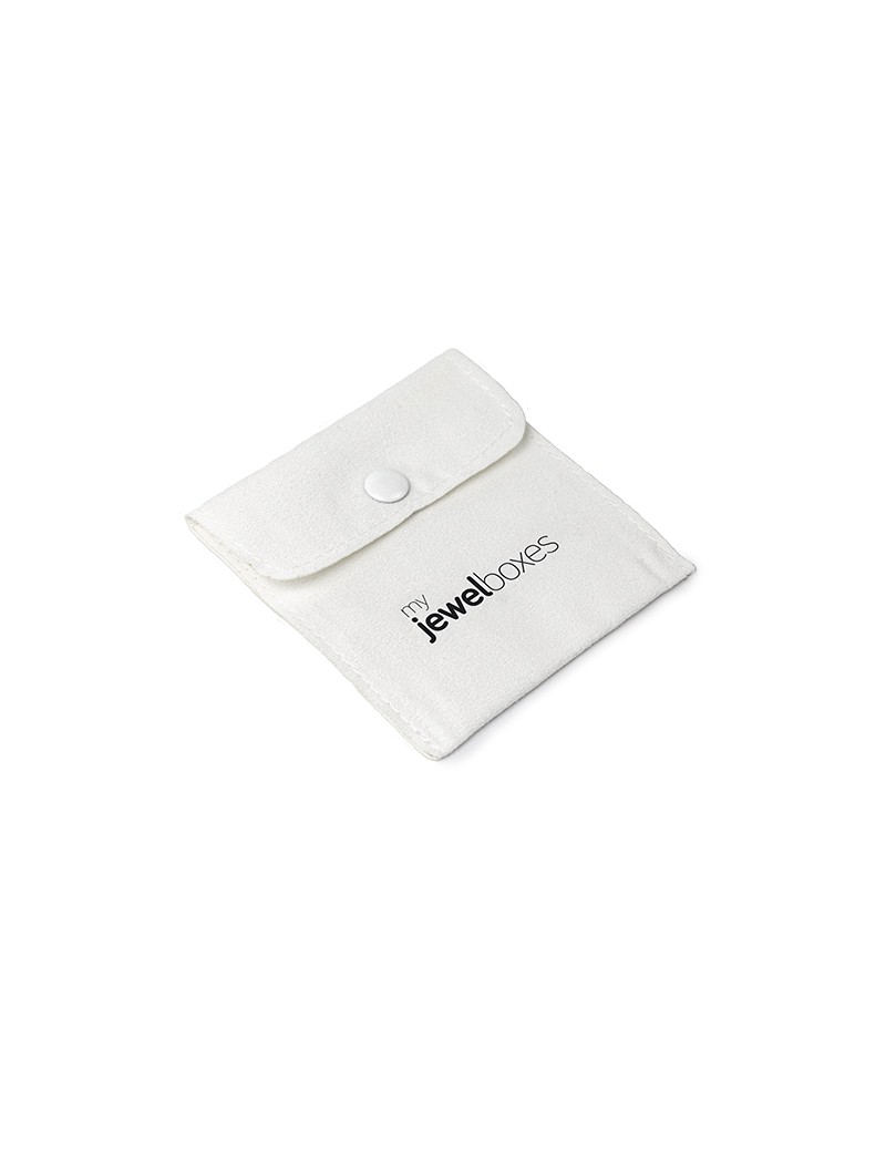 Bolsa Suede para joyas joyeria y bisuteria personalizada con cierre de corchete