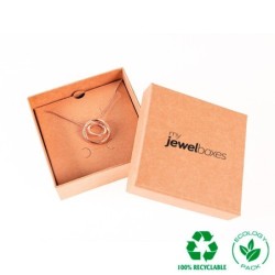 Öko-Schmuckschachtel Anhänger 85x85x32 Kraft | MyJewelBoxes