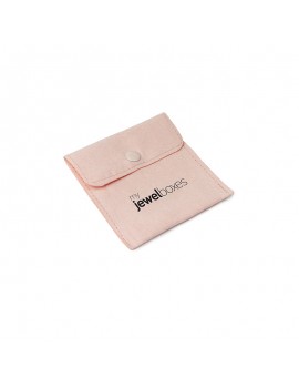 Bolsa Suede para joyas joyeria y bisuteria personalizada con cierre de corchete
