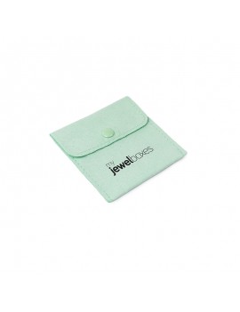 Bolsa Suede para joyas joyeria y bisuteria personalizada con cierre de corchete