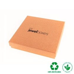 Eco Jewellery Box necklaces 167x167x32 Kraft | MyJewelBoxes