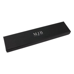 Caja para Pulsera 233×53×23 mm - WAS6B-N, color negro, cerrada, logotipo plateado MyJewelBoxes