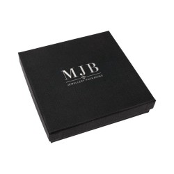 Kettingdoosje 120×120×24 mm - WAS9B-N, zwart, gesloten, zilverkleurig MyJewelBoxes-logo