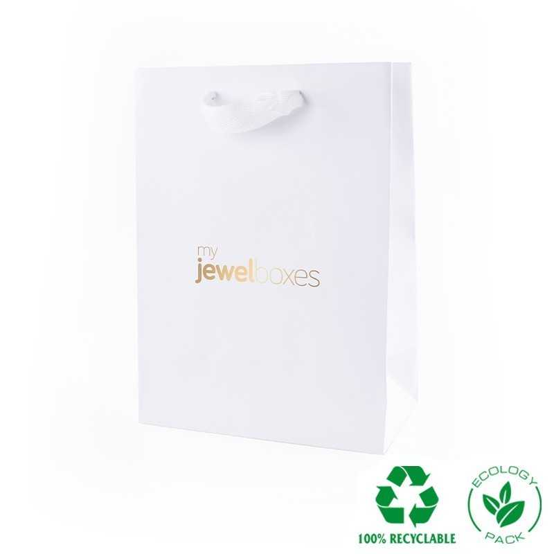 Shopper Carta Eco 180x250x100 Bianco | MyJewelBoxes