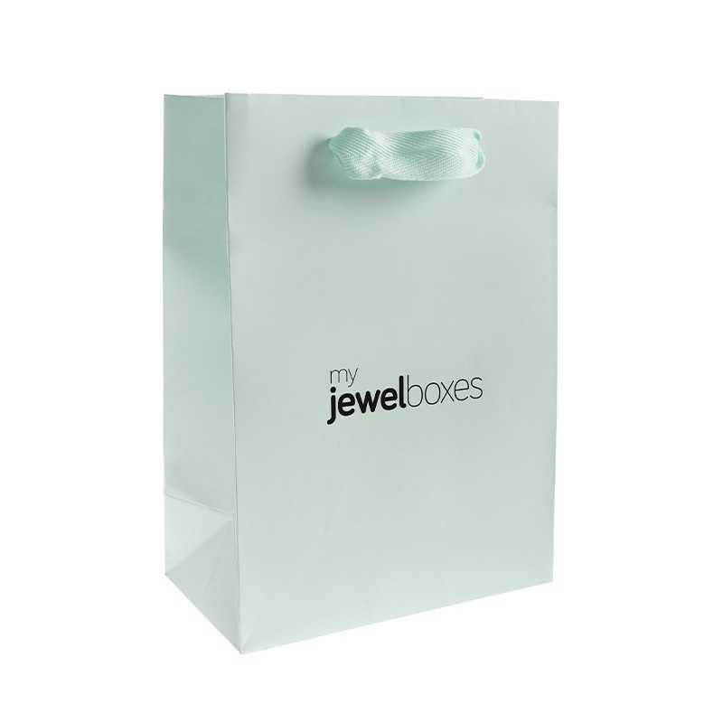Eco Paper Bag 180x250x100 Aquamarine | MyJewelBoxes