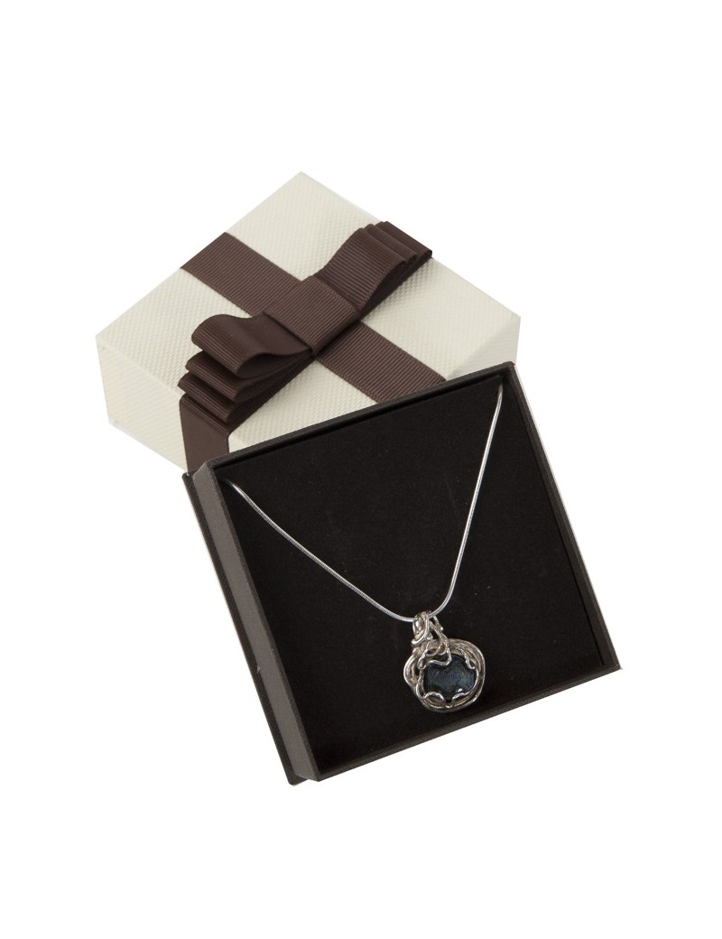 Caja de carton con lazo decoratico para colgante LOU5