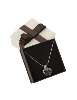 Caja de carton con lazo decoratico para colgante LOU5