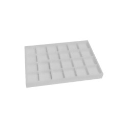 Schmucktablett 24 Fächer mit Ohrring-Einlagen 315x225x30 mm