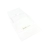 Pochon en microfibre à ruban blanc ouvert avec le support pour boucles d'oreilles et pendentifs - MF1-B-TMF1