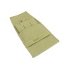 Kaki microvezel zakje met band, open, met de inzet voor omega-oorbellen en hanger erin - MF1-CQ-TMF2