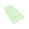 Pochon en microfibre à ruban menthe ouvert avec le support pour boucles d'oreilles oméga et pendentifs - MF1-ME-TMF2