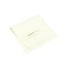 Microfibre ribbon pouch, ivory, closed, with MyJewelBoxes logo - MF1-MR-TMF2 79×79 mm